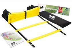 REEHUT Durable Agility Ladder W/Bonus Carry Bag – Speed Training Equipment For High Intens ...