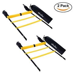 Ohuhu Agility Ladder with Black Carry Case, 8-Rung 2-pack