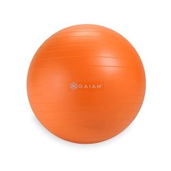 Gaiam Kids Balance Ball – Anti-Burst Exercise Stability Ball for Kids with Air Pump, Orang ...