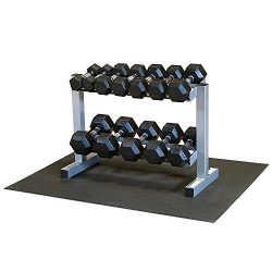 Powerline PDR282X-RFWS Dumbbell Rack with Rubber Dumbbells