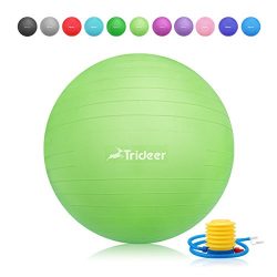 Trideer Exercise Ball (45-85cm) EXTRA THICK Yoga Ball Chair, Anti-Burst Heavy Duty Stability Bal ...