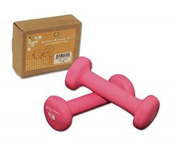 Da Vinci Pair of Neoprene Dumbbells with Non-Slip Grip, Choose Your Dumbbell Weight (1 Pound Eac ...