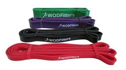 WODFitters Stretch Resistance Pull Up Assist Band with eGuide, 4 Band Set Special