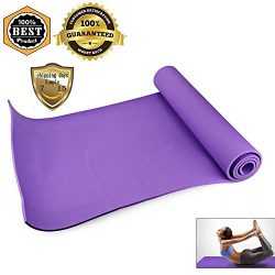 Exercise Yoga Mat, Extra Strong Comfort Anti Slip Super Thick Plush(1PCS Purple), Fitness Plates ...