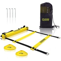 Power Guidance Agility Ladder (19 Feet) for Speed & Agility Trainning – with 12 Heavy  ...