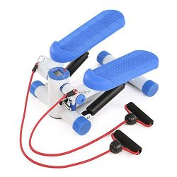 TOMSHOO Mini Stepper Machine Twisting Stair Step with Resistance Bands Home Fitness Elliptical T ...