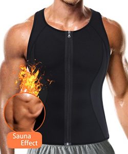 TAILONG Men Hot Neoprene Workout Sauna Tank Top Zipper Waist Trainer Vest Weight Loss Body Shape ...