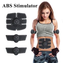 ABS Stimulator Muscle Toner,Abdominal Toning Belt EMS Muscle Trainer Soft Impulse with 6 Models& ...