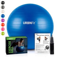 URBNFit Exercise Ball (Multiple Sizes) for Fitness, Stability, Balance & Yoga – Workou ...