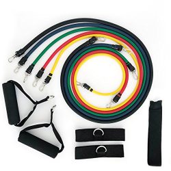 Sag Colletion Resistance Band Set – Include 5 Stackable Exercise Bands with Waterproof Car ...