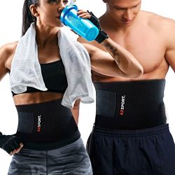 AZSPORT Waist Trimmer – Adjustable Ab Sauna Belt to shed the excess Water, weight and tone ...