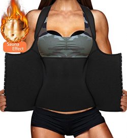 LODAY Womens Shapewear Weight Loss Neoprene Sauna Sweat Waist Trainer Corset Tank Top Vest Sport ...