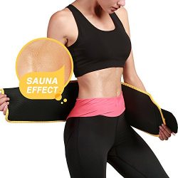 Roseate Waist Trimmer Belt for Men and Women Weight Loss Workout Sweat Wrap Tummy Fat Burner Abd ...