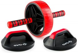 Yoga EVO Abdominal Trainer Kit – Ab Wheel + Knee Pad + Online Video Exercises (Ab + Pushup ...