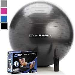 DYNAPRO Exercise Ball – 2,000 lbs Stability Ball – Professional Grade – Anti Burst E ...