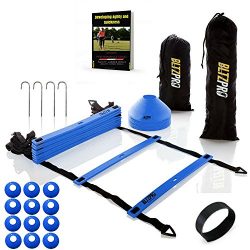 Bltzpro AGILITY LADDER with SOCCER CONES-A Fitness Training Gear used by Athelets & Coaches  ...