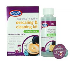 Urnex Nespresso Machine Descaler and Cleaner – 2 Step Descaling and Cleaning Kit