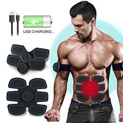 ABSLIMUS Pro USB Charging Muscle Toner Abs Simulator Abdominal Toning Belt Workouts Wireless EMS ...