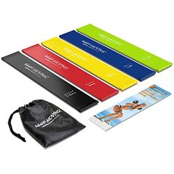 Semx Resistance Bands, [Set of 5] Exercise Bands with E-Book/User Guide/Carry Bag, Resistance Lo ...