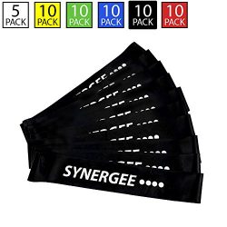 iheartsynergee 10 Pack Mini Band Resistance Loop Exercise Bands Black X-Heavy Resistance