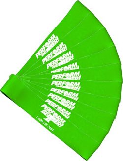 Perform Better Exercise Mini Band, Green-Medium – Set of 10 (Exercise Guide Included)