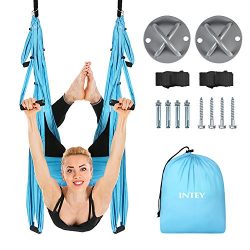 INTEY Aerial Yoga Flying Yoga Swing Yoga Hammock Trapeze Sling Inversion Tool for Gym Home Fitne ...