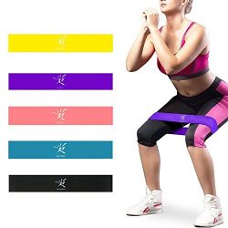 Resistance Loop Bands Home Gym Fitness Exercise Bands for Legs, Glutes, Crossfit Workout, Physic ...