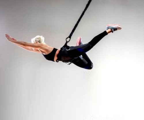 DASKING Upgraded Version Heavy Yoga Bungee Rope Resistance Belt Bungee Workout Gravity Pro Train ...