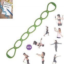 FOMI 7 Ring Stretch and Resistance Exercise Band | Back, Foot, Leg, and Hand Stretcher, Arm Exer ...