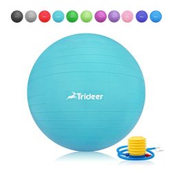 Trideer 55-85cm Exercise Ball, Birthing Fitness Yoga Pilate Balancing Ball with Pump Plug Kit, A ...