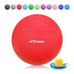 Exercise Ball, Yoga Ball, Birthing Ball with Quick Pump, Anti-Burst & Extra Thick, Heavy Dut ...