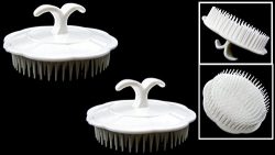 2 ALAZCO Massaging Shampoo Brush Head Scalp Massager Hair Comb With Finger Ring – Home, Gy ...