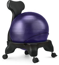 Ball Chair, LuxFit Premium Fitness Exercise Ball Chairs For Home And Office 2 Year Warranty! Wit ...