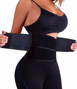 FeelinGirl Fit Waist Trimmer Tummy Belt Trim Curve Contour Belly Burner Size L Black