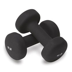 Valeo 10-Pound Neoprene Hand Weight Dumbbells For Fitness Training And Gym Workouts, Set of 2, D ...