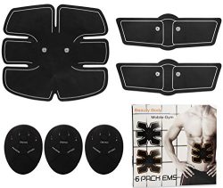 GPCT Fitness Muscle Abdominal Trainer Fat Burner EMS Belt. Unisex Portable Wireless Body Exercis ...