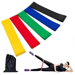 Future Exercise Resistance Loop Bands – Set of 5 Workout Bands With Handy Carry Bag Fit Si ...