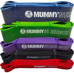 MummyStrength Resistance Bands for Men and Women. The Best Stretch Band for Pull Up Exercise and ...