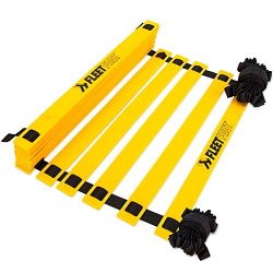 Fleetfoot Speed & Agility Training Ladder – 6, 10, 16, or 20 Rung Rope Equipment for Athleti ...