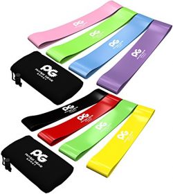 Physix Gear Sport Resistance Loop Bands Set 4 – Best Home Fitness Exercise Bands for Legs, ...