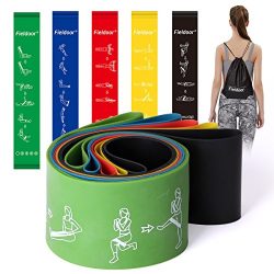 Fieldoor Resistance Bands Exercise Loops with Action Guide Itself, Workout Bands Pull Up Stretch ...