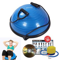 RitFit Balance Ball Trainer With Resistance Bands, Free Foot Pump, Exercise Wall Chart, Workout  ...