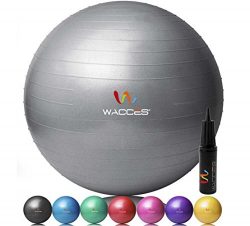 Wacces Fitness and Exercise Ball (Gray, 75 cm)