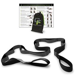 Gradient Fitness Stretching Strap, Premium Quality Multi-loop Strap, Neoprene Padded Handles, 12 ...