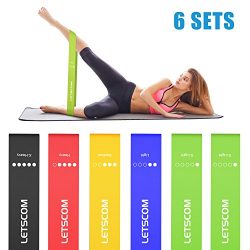 LETSCOM Resistance Loop Bands, Exercise Bands for Strength Training, Physical Therapy, Home Gym  ...