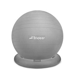 Trideer Exercise Ball Chair, Stability Ball Ring & Pump, Flexible Seating, Improves Balance, ...