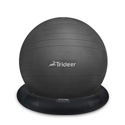 Trideer Exercise Ball Chair, 65cm&75cm Stability Ball with Ring & Pump, Flexible Seating ...