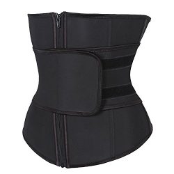 KIWI RATA Abdominal Belt High Compression Zipper Neoprene Waist Trainer Cincher Corset Body Faja ...