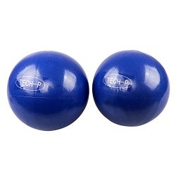 TECH-P Pilates Mini Exercise ball – 8 Inch (Inflated) Stability Ball for Pilates, Yoga, Tr ...