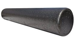 LuxFit Premium High Density Foam Roller 6 x 36 Round – Extra Firm With 1 Year Warranty black